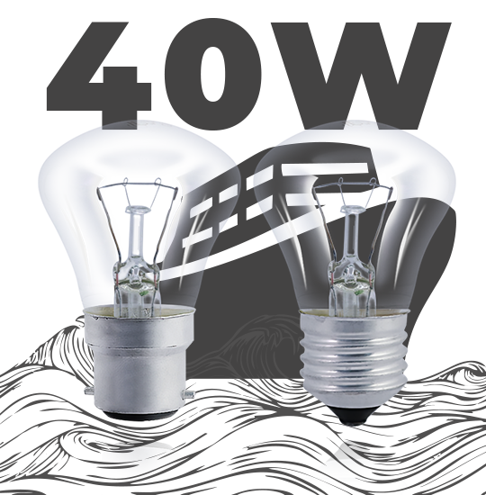 Лампа накаливания С 40W