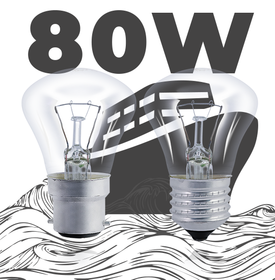 Лампа накаливания С 80W