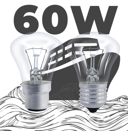 Лампа накаливания С 60W (127-60-1)