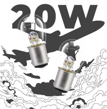 Лампа самолетная СМ 20W