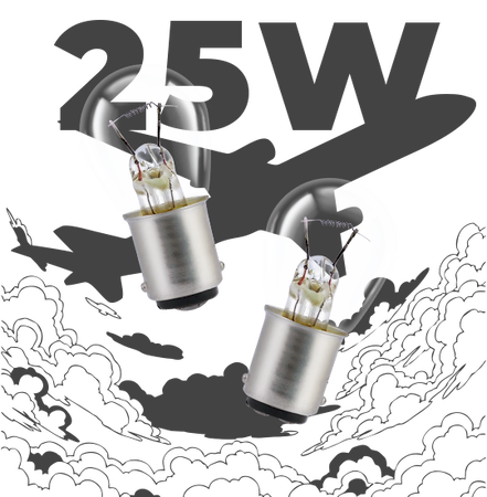 Лампа самолетная СМ 25W