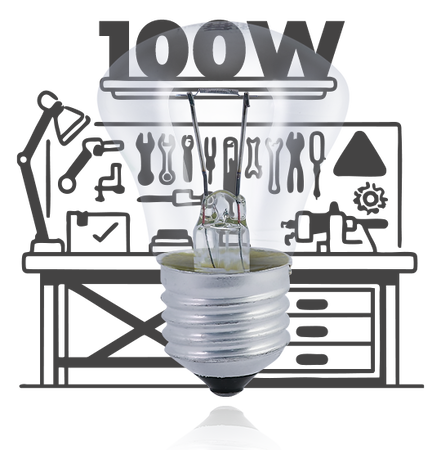 Лампа накаливания тип МО 100W